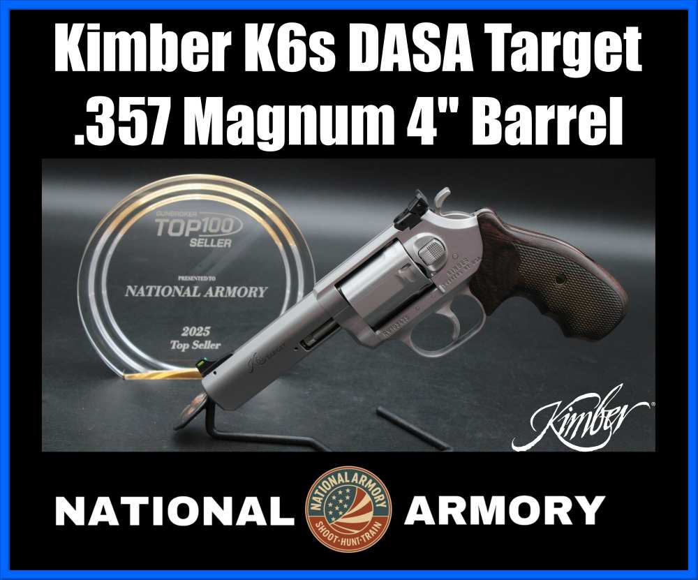 Kimber K6s DA/SA Target .357 Mag 4" 6 Shot Wood Grip Stainless GFO Sights-img-0