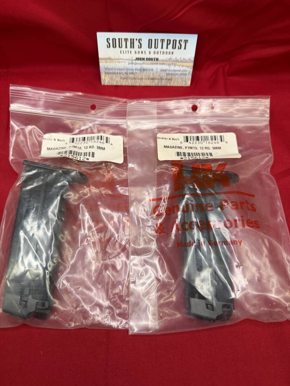 LOT OF 2 ORIGINAL HK P7 M13 13rd 9mm Magazines NOS!  RARE! #SO328-img-0
