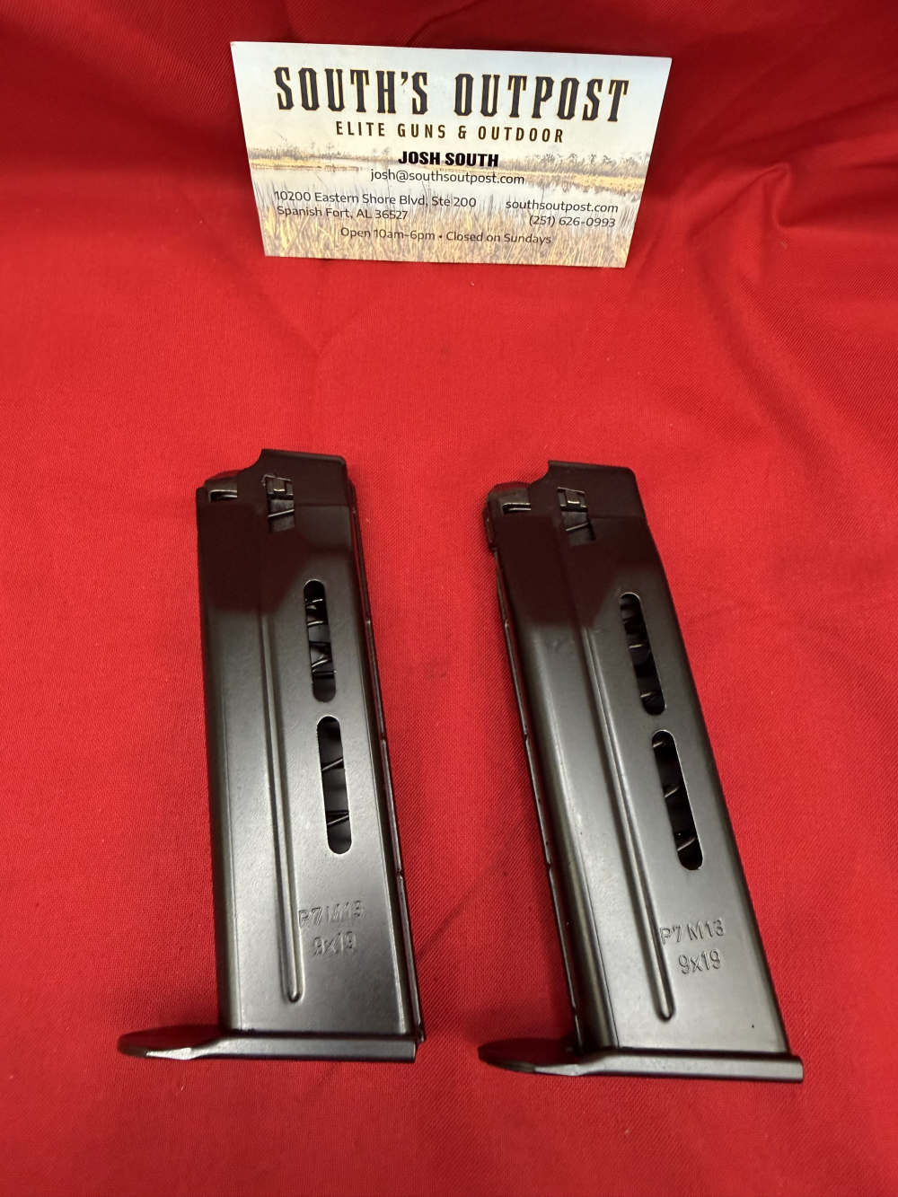 LOT OF 2 ORIGINAL HK P7 M13 13rd 9mm Magazines NOS!  RARE! #SO328-img-2