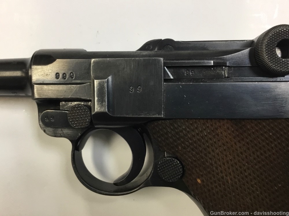 1938 S/42 Luger pistol - 9mm/4" - Excellent Condition, Matching S/N's-img-3