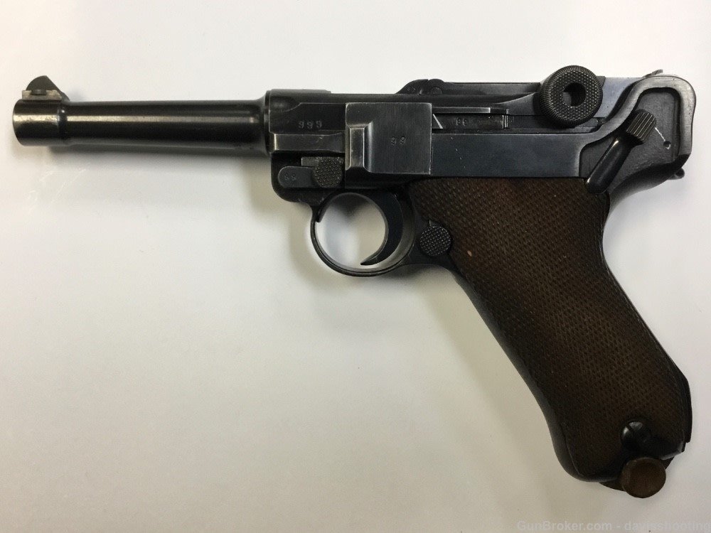1938 S/42 Luger pistol - 9mm/4" - Excellent Condition, Matching S/N's-img-0