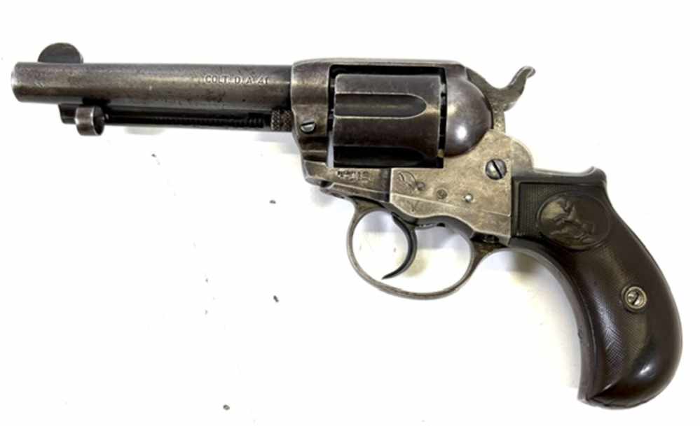 Colt 1877 Thunderer .41 Colt MFG 1907 DA Revolver 4.5" Barrel Brown Grips-img-0