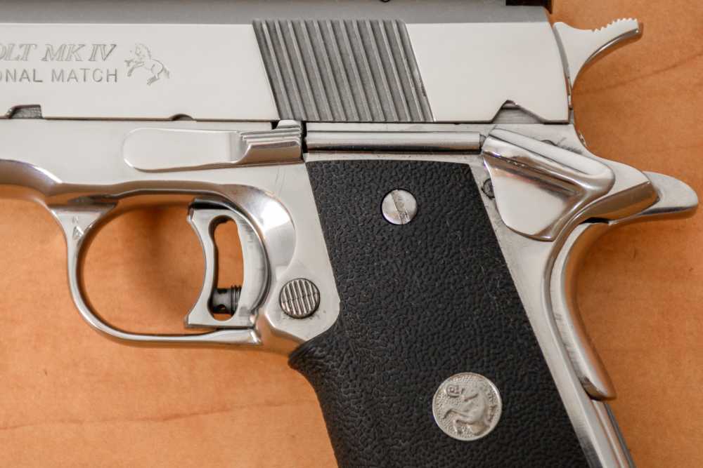 As-New Bright Stainless Colt Gold Cup National Match Pistol 45 ACP 1990 NIB-img-7