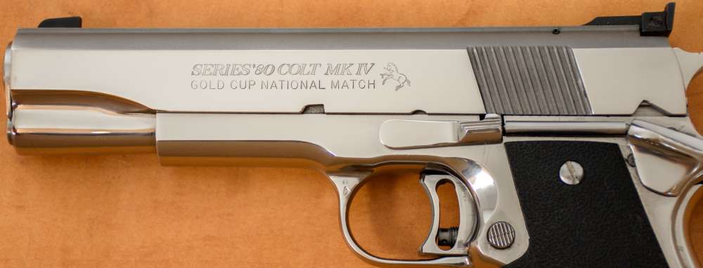As-New Bright Stainless Colt Gold Cup National Match Pistol 45 ACP 1990 NIB-img-6
