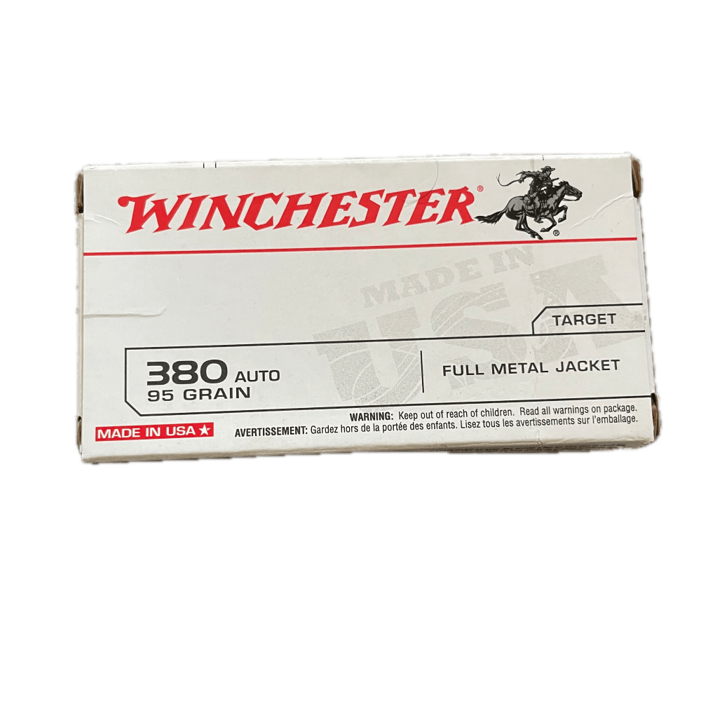 Winchester 380 Auto ACP 95 GR FMJ 50 Rounds PISTOL HANDGUN AMMO-img-0