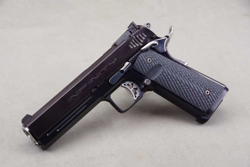 Exceptional Strayer Voigt Infinity 1911 40 S&W 5'' Blue 99%+ -img-28