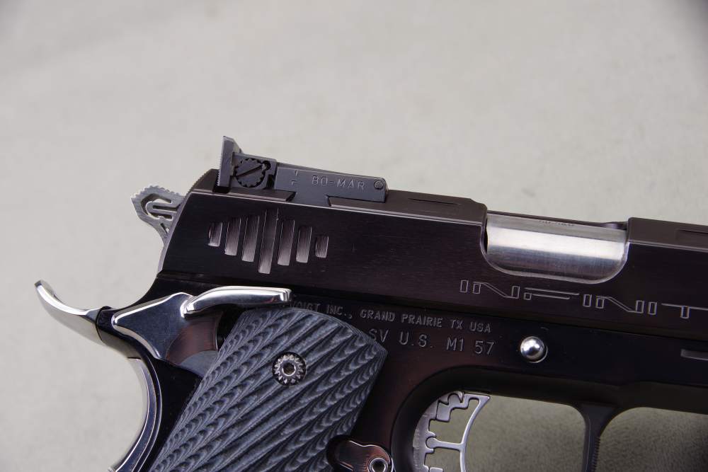 Exceptional Strayer Voigt Infinity 1911 40 S&W 5'' Blue 99%+ -img-9