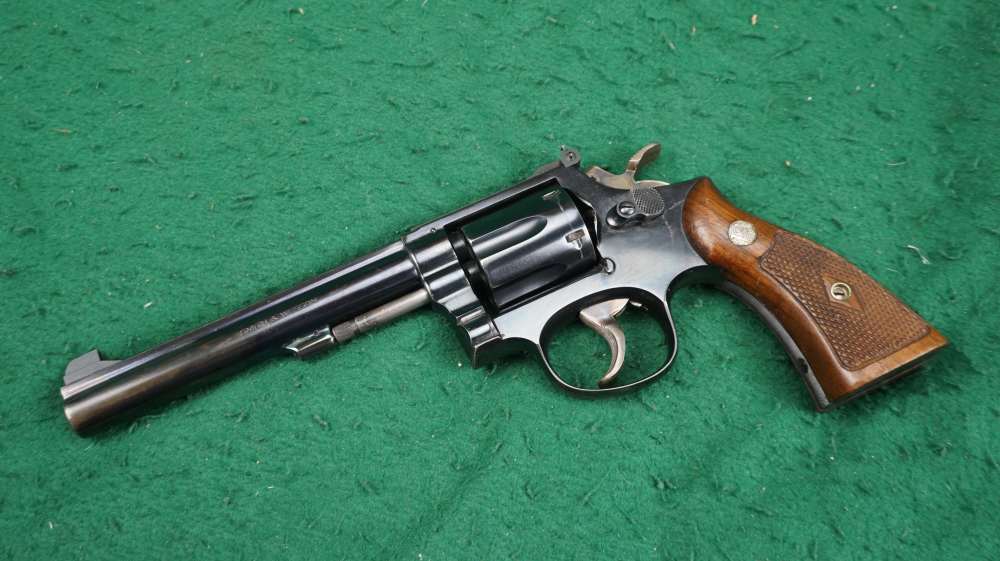 1962 S&W Smith 14 14-1 Target 38 38spl 6" Blue 1¢ Start C&R OK-img-0