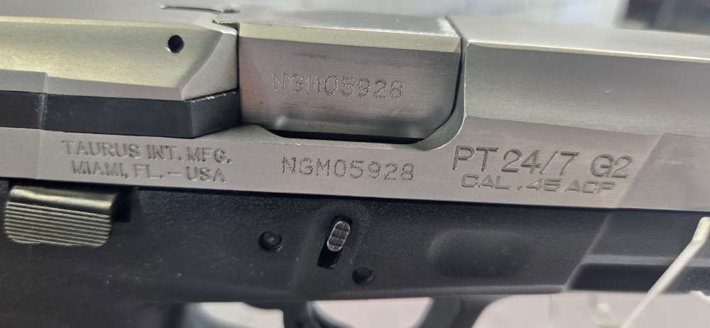 Taurus PT24/7 G2 .45ACP - with Stainless Steel Slide - Black/Silver-img-4