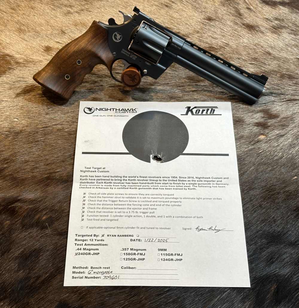 KORTH MONGOOSE 44 REMINGTON MAGNUM 6" NIGHTHAWK CUSTOM TURKISH WALNUT-img-1