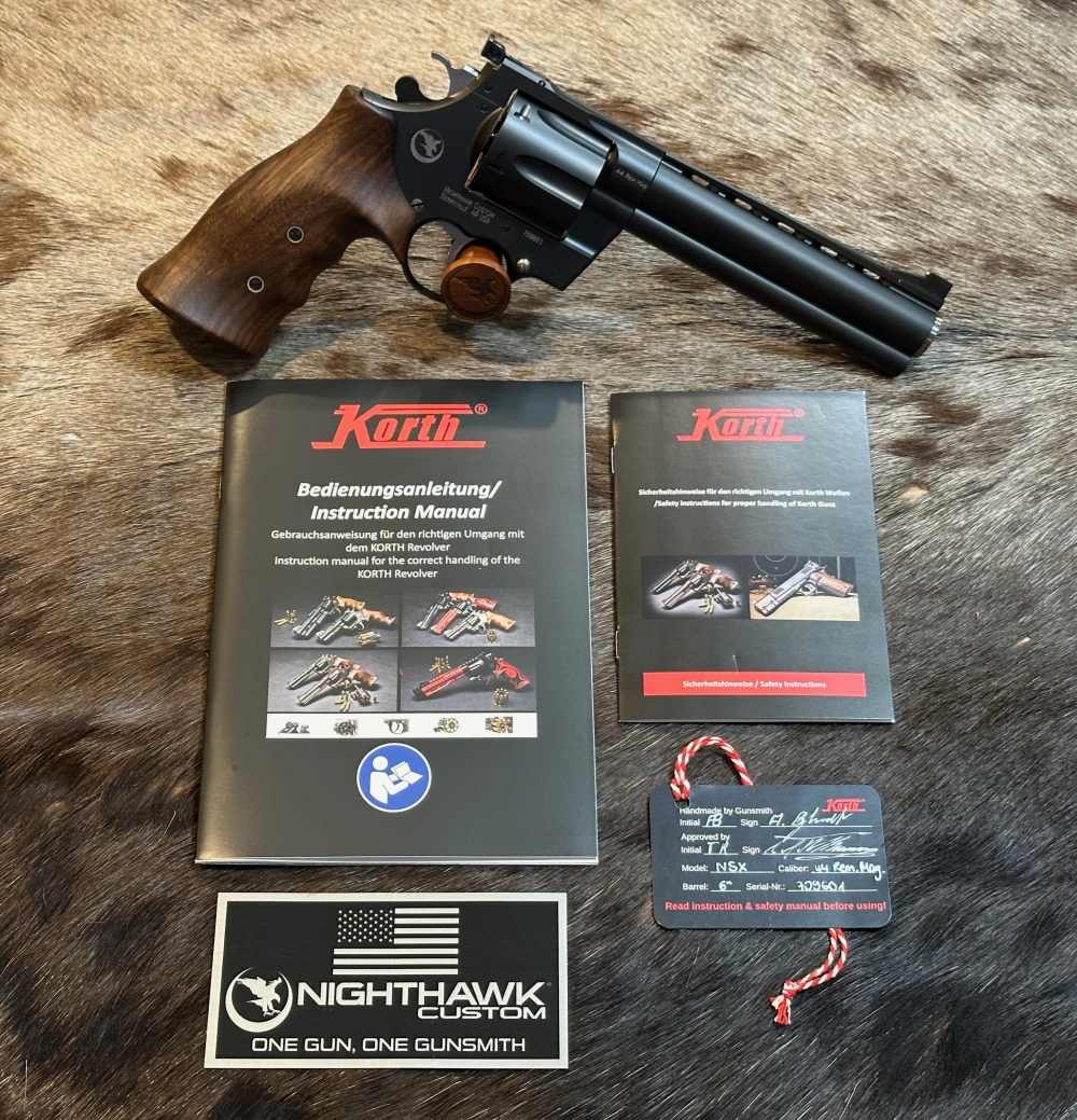 KORTH MONGOOSE 44 REMINGTON MAGNUM 6" NIGHTHAWK CUSTOM TURKISH WALNUT-img-21