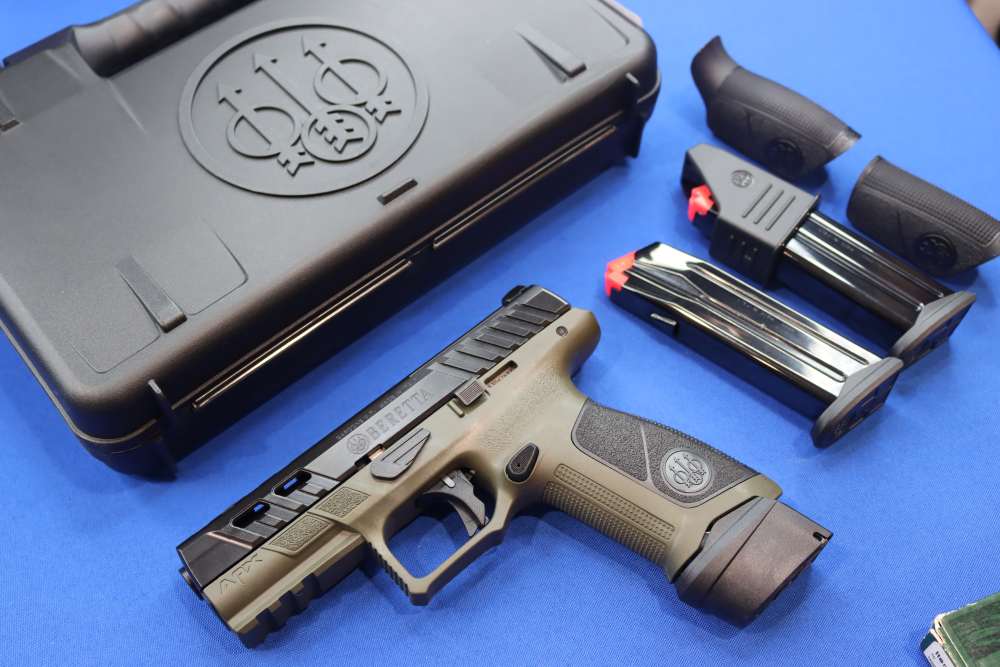 Beretta APX A1 Full Size 9mm 4.25 Ported OD Green Optic Ready 21RD Pistol-img-0