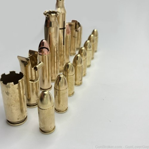 Bullet Casing Chess / Checker Set + Handmade Board-img-3