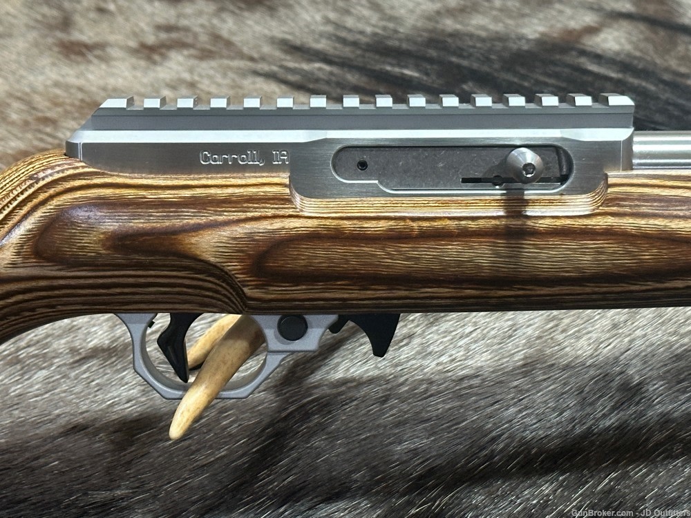 NEW VOLQUARTSEN CUSTOM SF-1 17 HMR RIFLE BROWN LAMINATE SPORTER STOCK-img-0