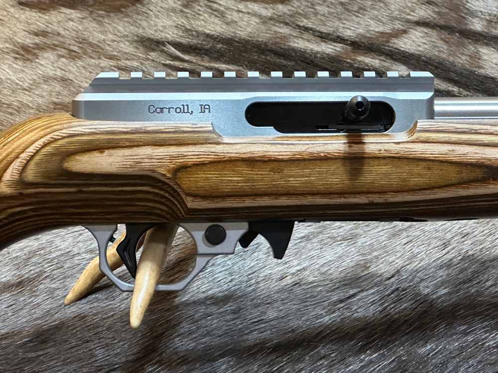 NEW VOLQUARTSEN CUSTOM DELUXE 22 LONG RIFLE, BROWN LAMINATED SPORTER STOCK-img-0