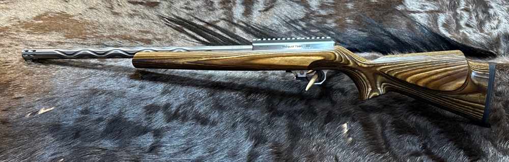 NEW VOLQUARTSEN CUSTOM SF-1 17 HMR RIFLE, RAPID RELEASE, BROWN LAMINATE STK-img-2