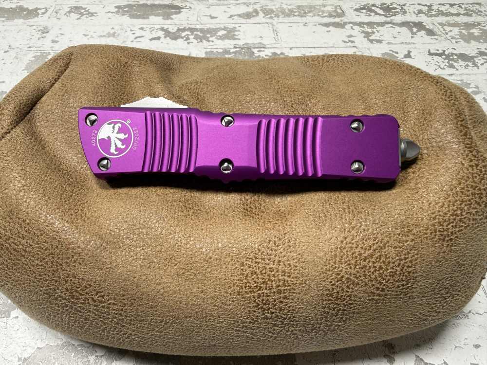 ! BRAND NEW, Microtech, Combat Troodon, D/E, Violet, Stonewash, RARE !-img-3