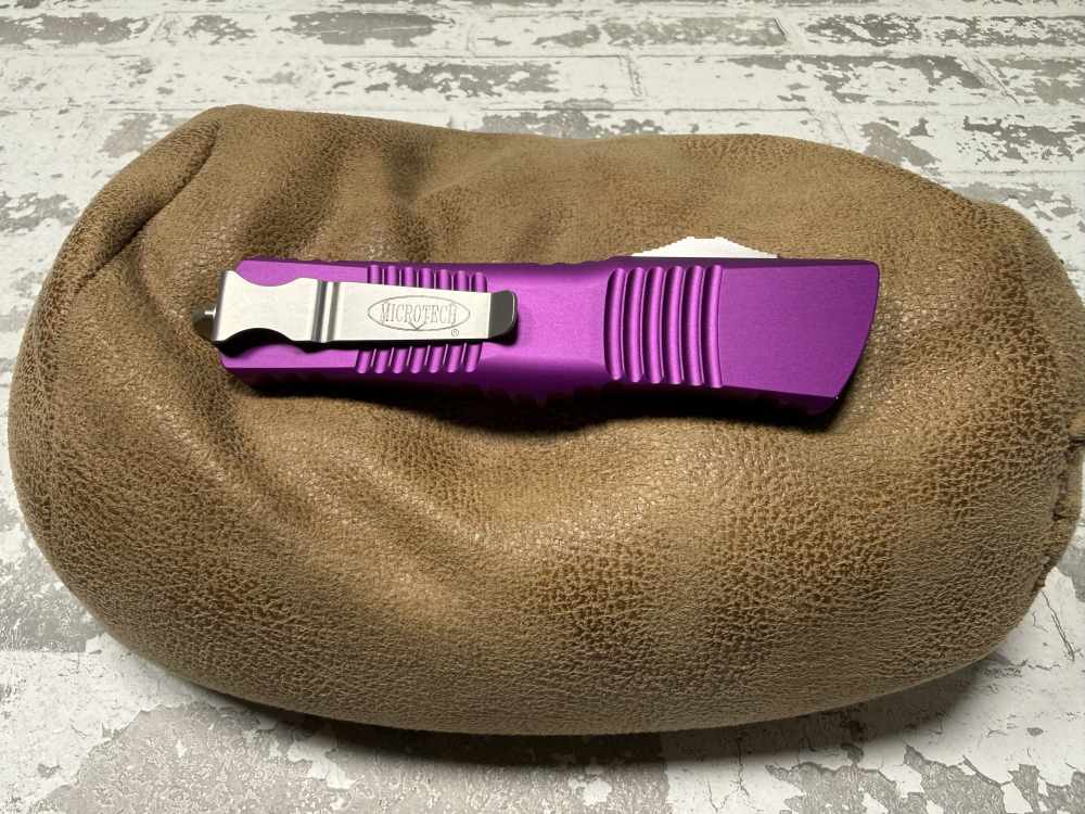 ! BRAND NEW, Microtech, Combat Troodon, D/E, Violet, Stonewash, RARE !-img-4