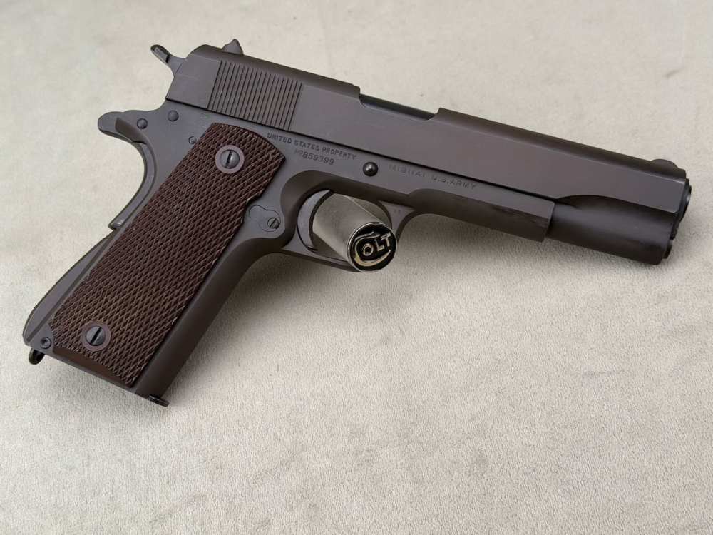 All Original 1942 Colt 1911A1 45 ACP 5'' Parkerized 97%+ GHD Matching #s-img-5