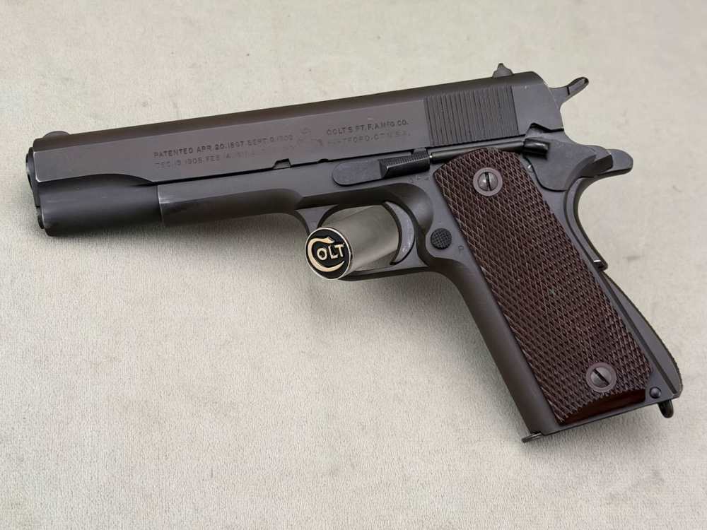 All Original 1942 Colt 1911A1 45 ACP 5'' Parkerized 97%+ GHD Matching #s-img-0