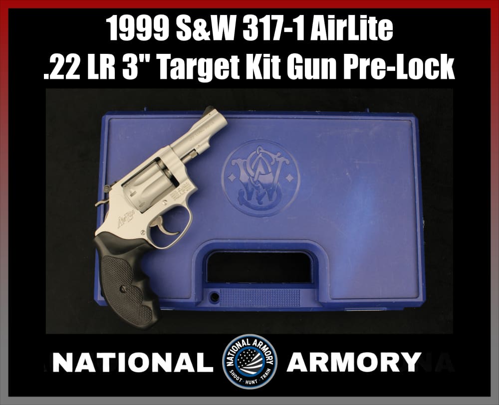 1999 Smith & Wesson 317-1 AirLite .22 LR 3" Target Kit Gun Pre-Lock S&W-img-0