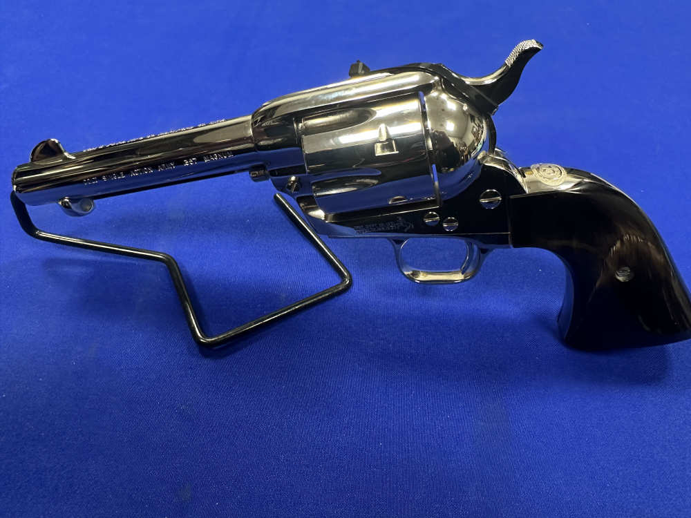 COLT CUSTOM SINGLE ACTION ARMY SAA NICKEL FINISH BUFFALO HORN 357 Free Ship-img-14
