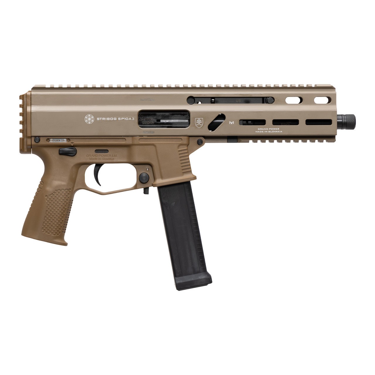 Grand Power Stribog SP10A3 10mm 8" FDE Pistol - 197892004800-img-1