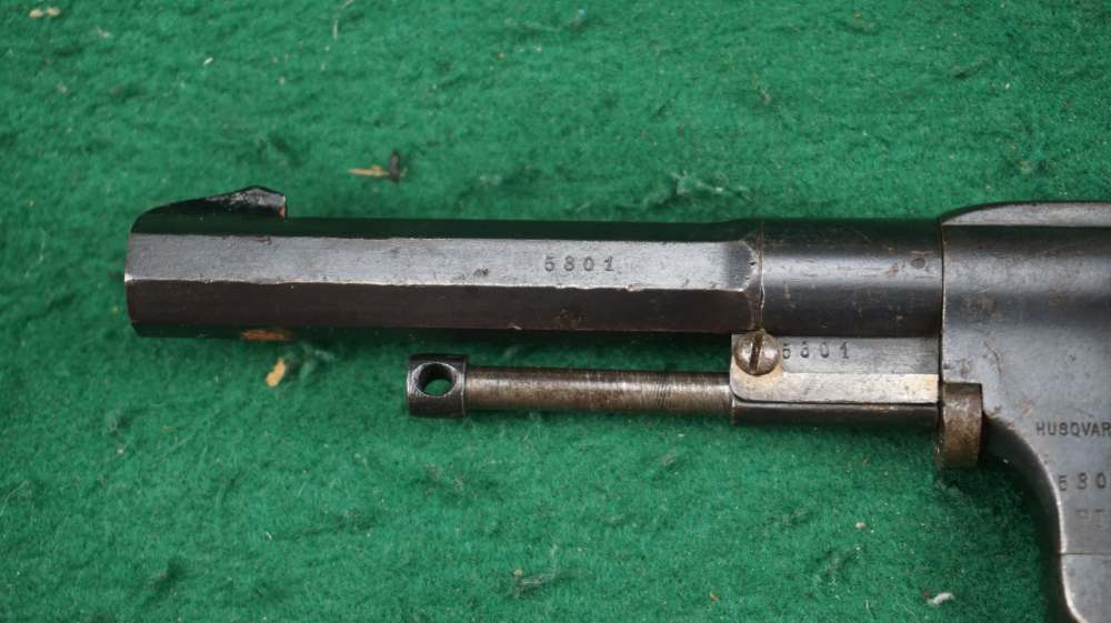 Husqvarna Swedish M1887 Nagant Revolver 22lr Converted 4.5" 1¢ Start C&R OK-img-2