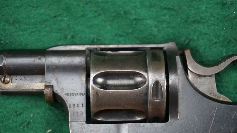 Husqvarna Swedish M1887 Nagant Revolver 22lr Converted 4.5" 1¢ Start C&R OK-img-4