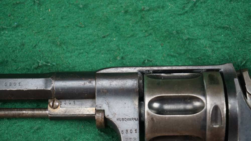 Husqvarna Swedish M1887 Nagant Revolver 22lr Converted 4.5" 1¢ Start C&R OK-img-3