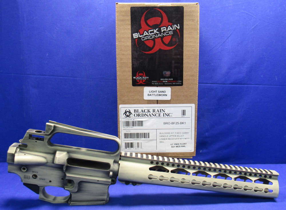 Black Rain Tyrant AR-15 Receiver Set - Stripped Build Kit + 12" KeyMod Rail-img-0