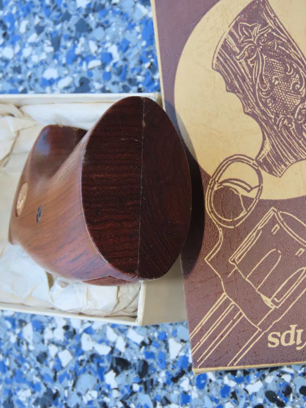 Beautiful Smooth Wood COLT PYTHON Grips  Art  Jewel Eagle Box No Reserve-img-7