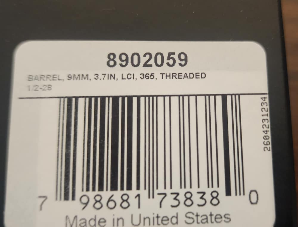 SIG SAUER BARREL P365 9MM 3.7" THREADED 1/2-28      8902059-img-3