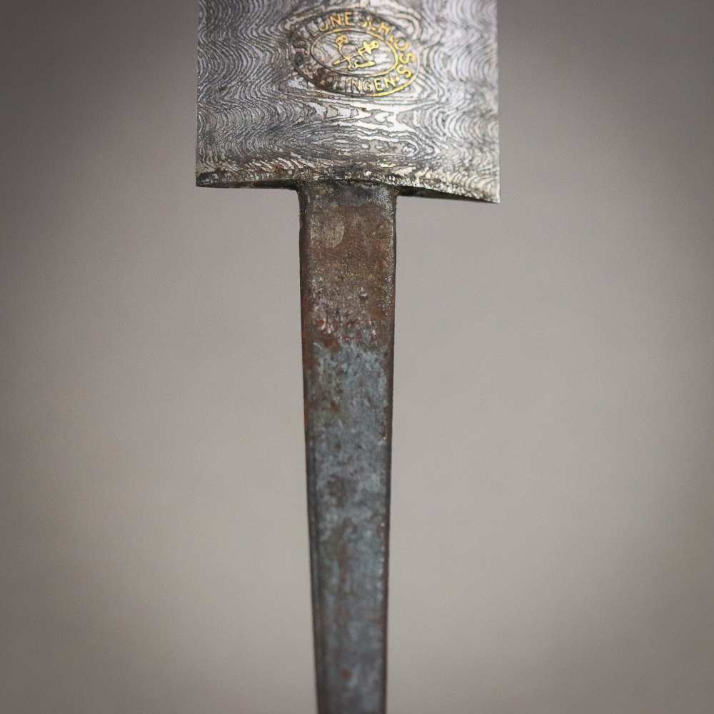 FINE 1933 HIGH HONOR SS DAGGER OAK LEAF SCABBARD DAMASCUS STEEL WW2 GERMANY-img-20