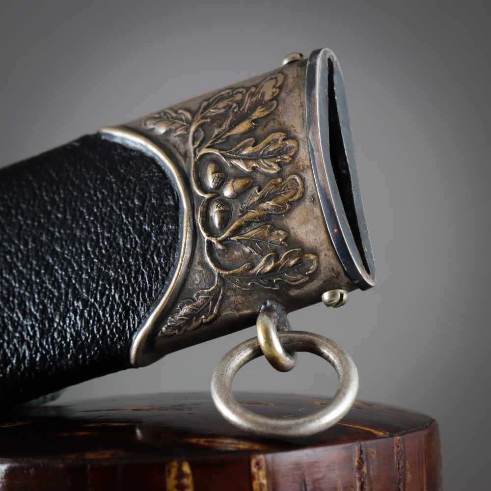 FINE 1933 HIGH HONOR SS DAGGER OAK LEAF SCABBARD DAMASCUS STEEL WW2 GERMANY-img-55