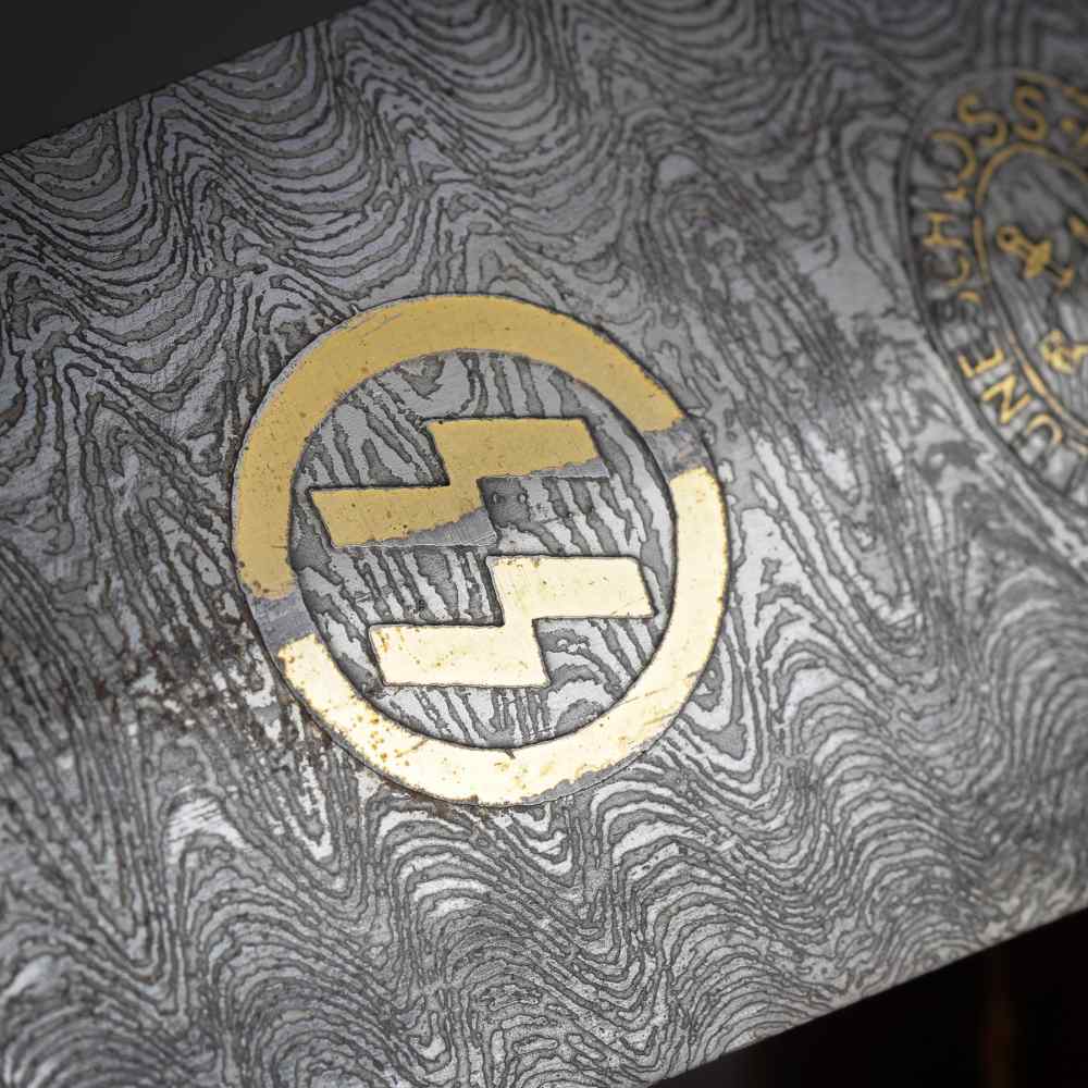 FINE 1933 HIGH HONOR SS DAGGER OAK LEAF SCABBARD DAMASCUS STEEL WW2 GERMANY-img-10