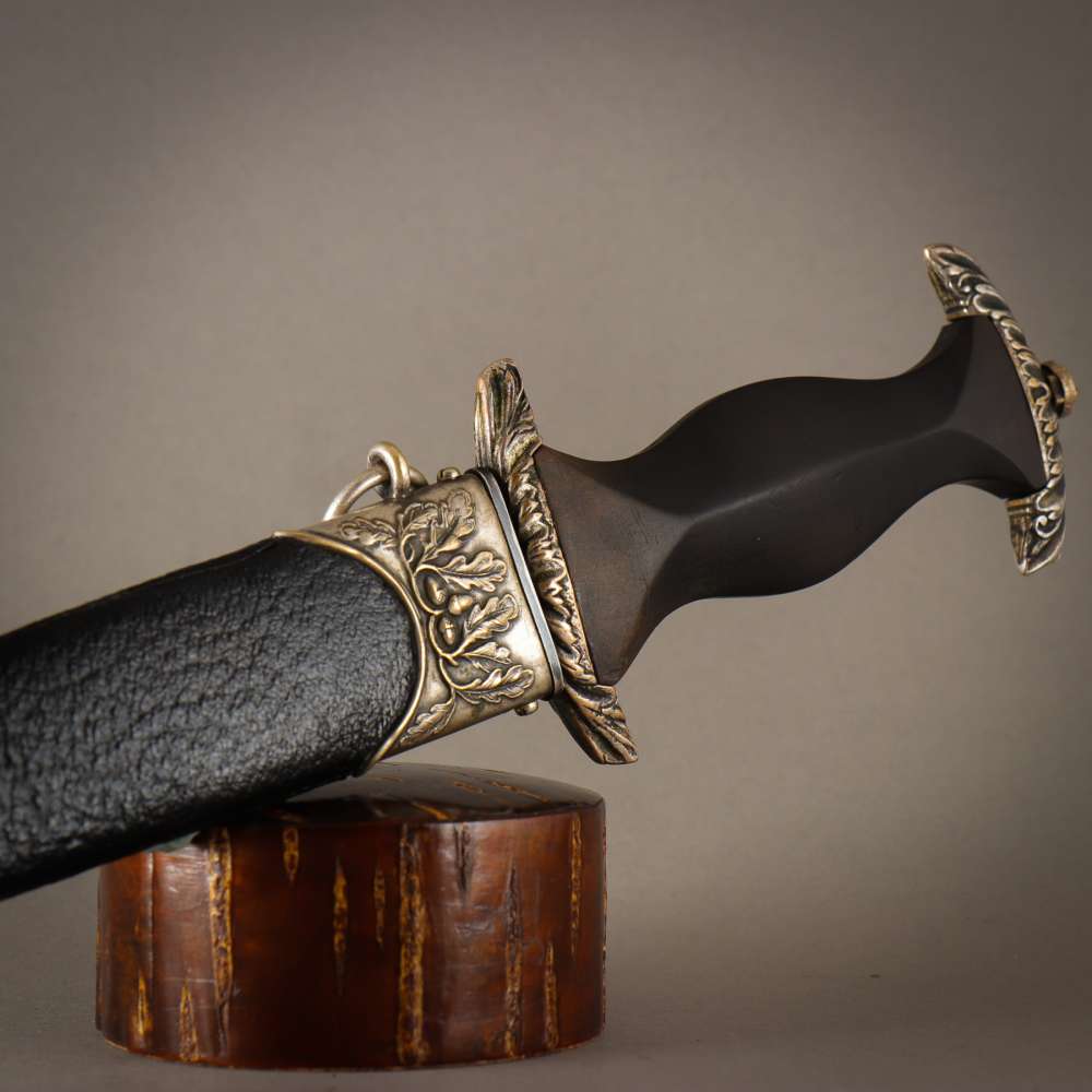 FINE 1933 HIGH HONOR SS DAGGER OAK LEAF SCABBARD DAMASCUS STEEL WW2 GERMANY-img-5