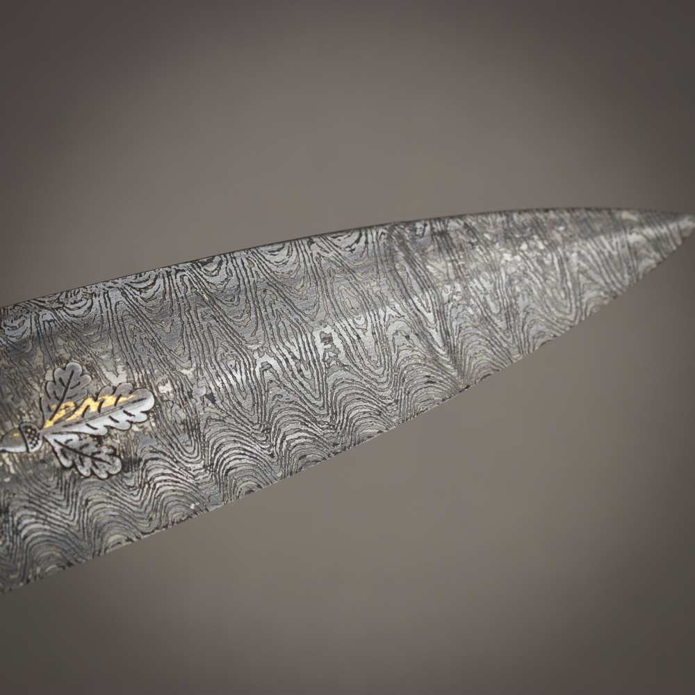 FINE 1933 HIGH HONOR SS DAGGER OAK LEAF SCABBARD DAMASCUS STEEL WW2 GERMANY-img-24