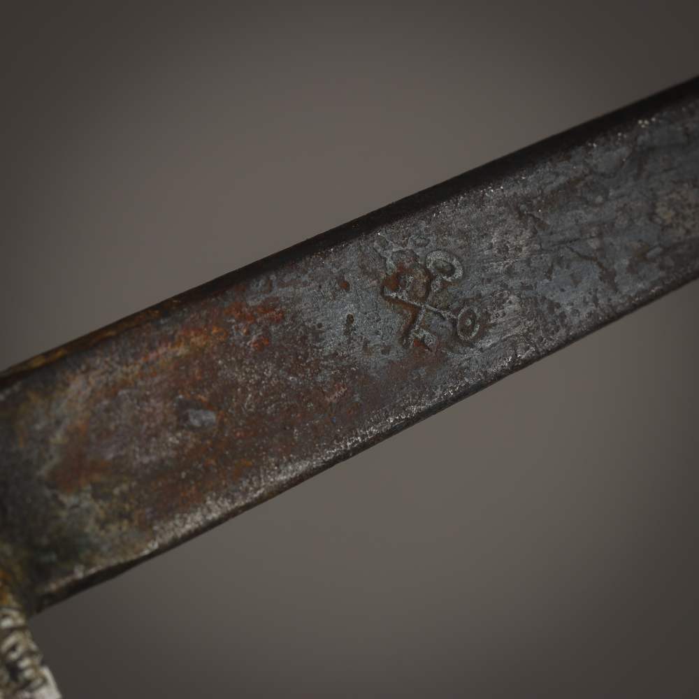 FINE 1933 HIGH HONOR SS DAGGER OAK LEAF SCABBARD DAMASCUS STEEL WW2 GERMANY-img-7