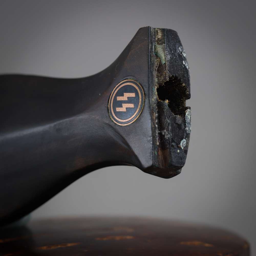 FINE 1933 HIGH HONOR SS DAGGER OAK LEAF SCABBARD DAMASCUS STEEL WW2 GERMANY-img-31