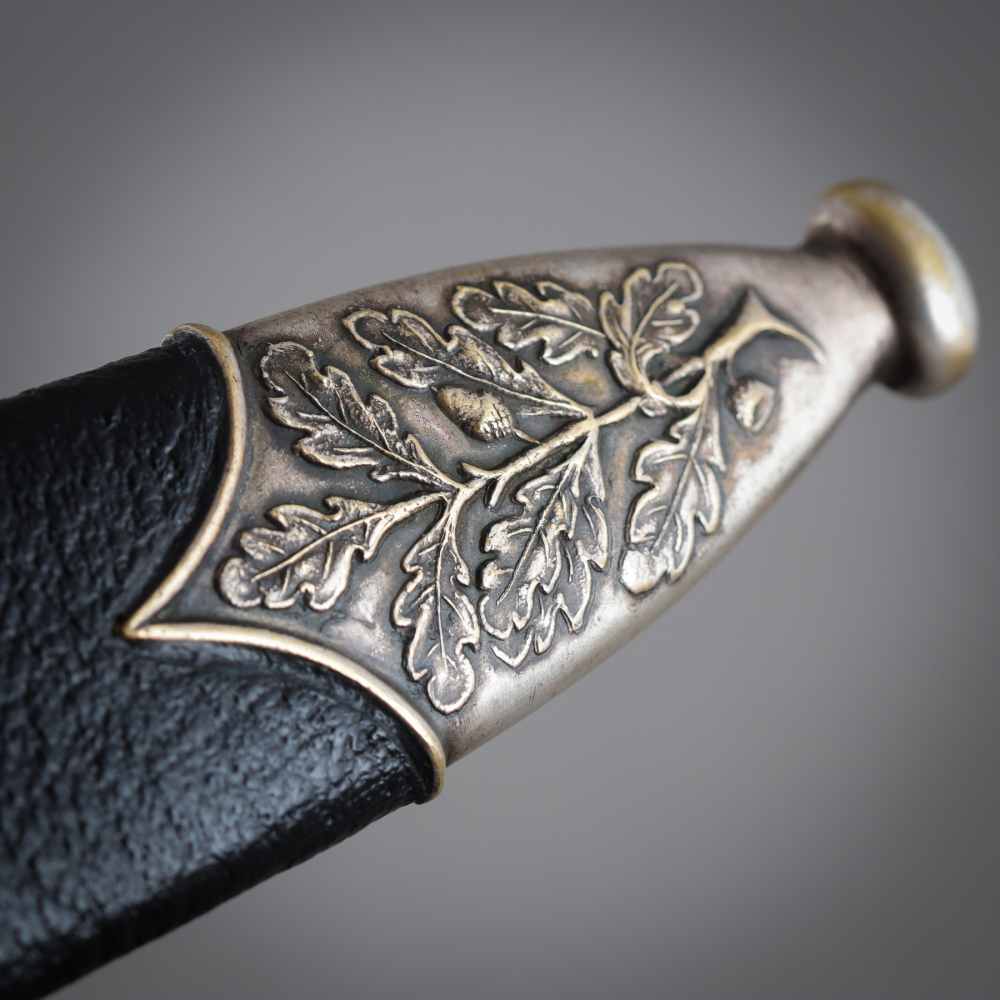 FINE 1933 HIGH HONOR SS DAGGER OAK LEAF SCABBARD DAMASCUS STEEL WW2 GERMANY-img-58