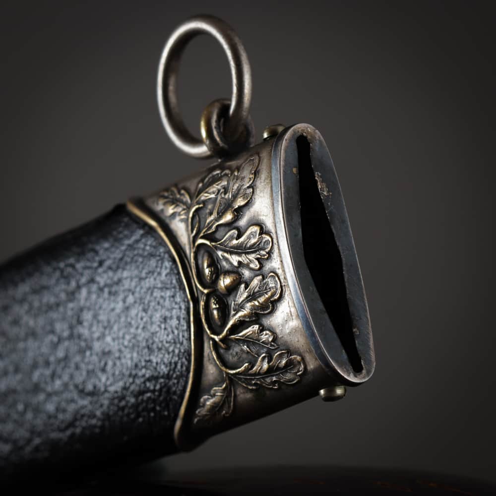 FINE 1933 HIGH HONOR SS DAGGER OAK LEAF SCABBARD DAMASCUS STEEL WW2 GERMANY-img-3