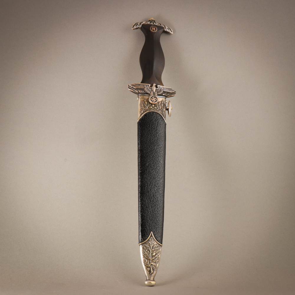 FINE 1933 HIGH HONOR SS DAGGER OAK LEAF SCABBARD DAMASCUS STEEL WW2 GERMANY-img-63