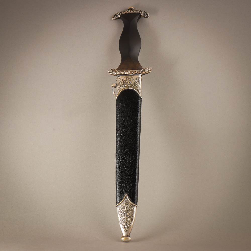 FINE 1933 HIGH HONOR SS DAGGER OAK LEAF SCABBARD DAMASCUS STEEL WW2 GERMANY-img-64