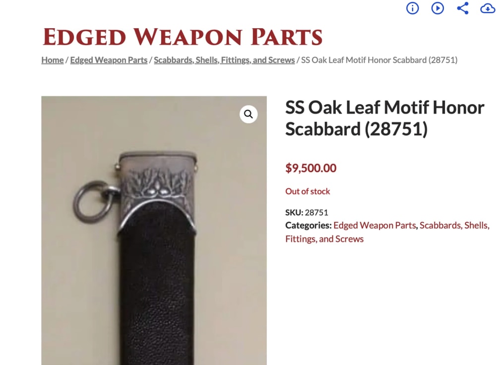 FINE 1933 HIGH HONOR SS DAGGER OAK LEAF SCABBARD DAMASCUS STEEL WW2 GERMANY-img-4