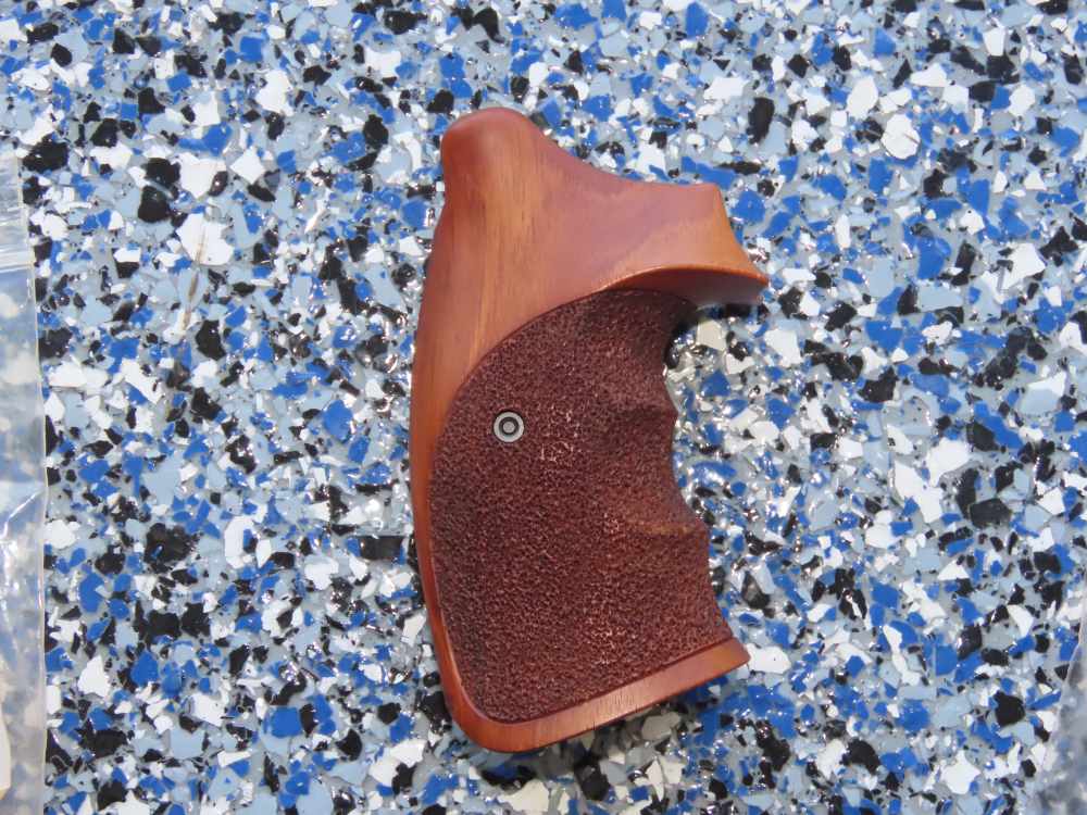 Rare! KN NILL-GRIFFE carved COLT PYTHON Wood  Match Target Grips No Reserve-img-1