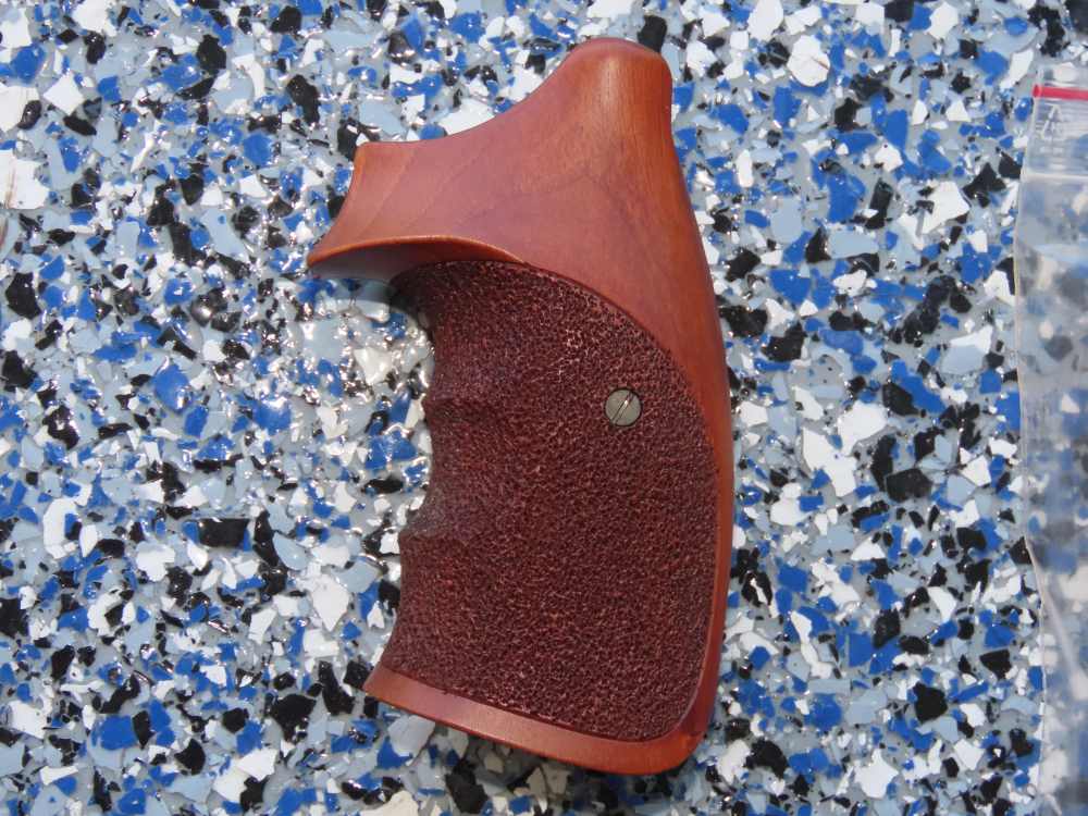 Rare! KN NILL-GRIFFE carved COLT PYTHON Wood  Match Target Grips No Reserve-img-2