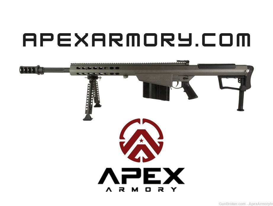 Barrett Firearms M107A1-S 50 BMG Semi Auto Rifle Gray 20" Barrel-img-0