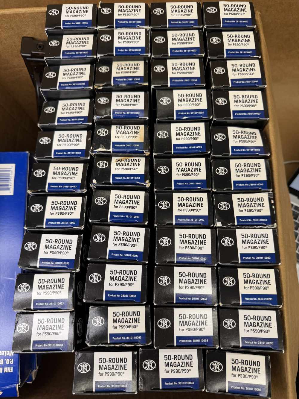 LOT OF 4 FN PS90 50RD Magazines NOS #FNPS90MAG50-img-0