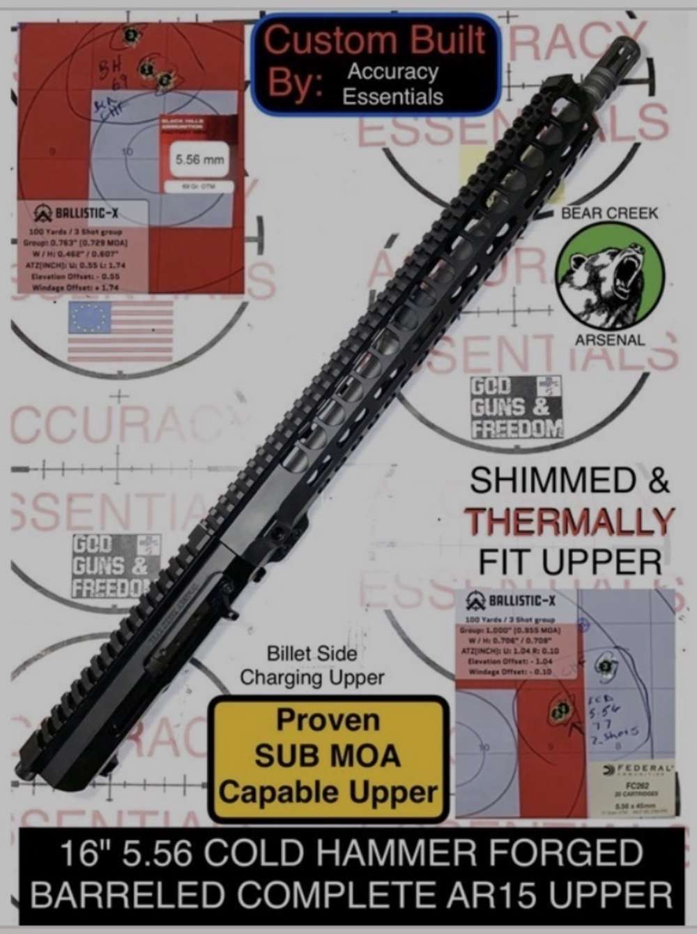 16” CHF barreled 5.56 Custom Sub MOA ACCURIZED Upper-img-3